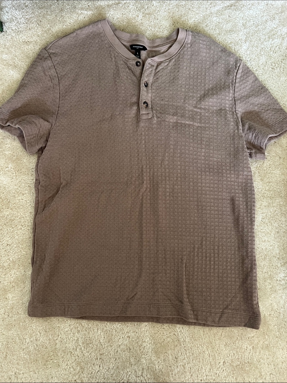 BR Factory Casual Henley Shirt - Taupe Brown